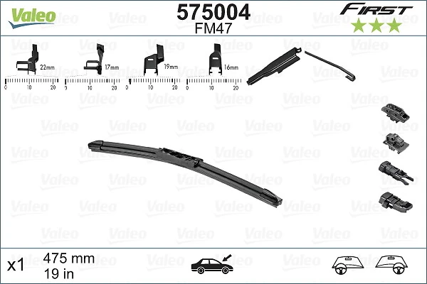 Comprar 575004 VALEO Escobilla del limpiaparabrisas del lado del pasajero