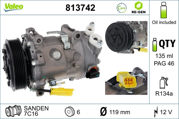 Comprar Compresor de aire acondicionado Citroen C4 GRAND PICASSO I UA