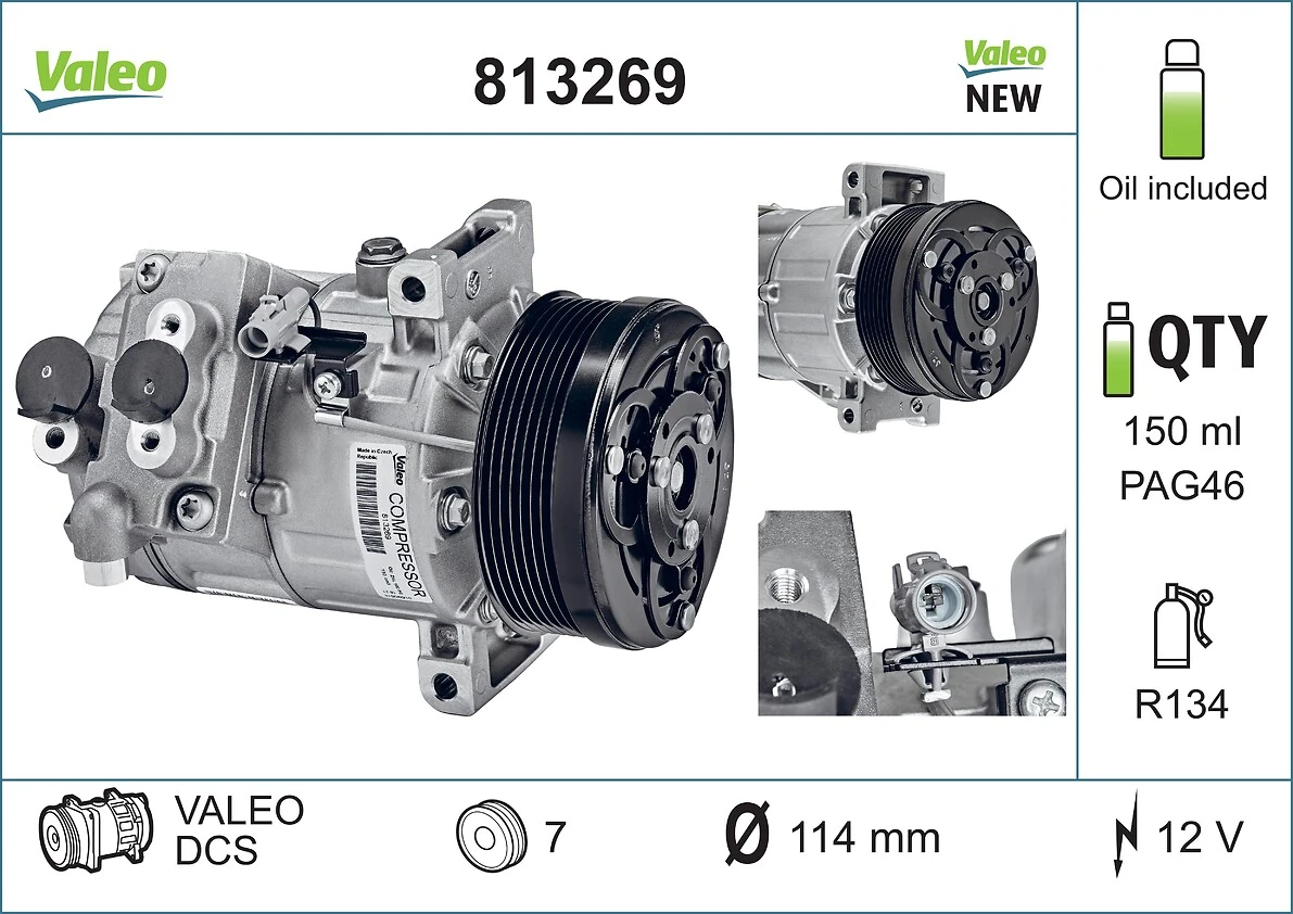 Compresor de aire acondicionado 1604023200 Hyundai/Kia