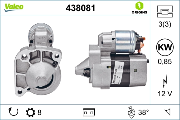 Comprar 438081 VALEO Motores de arranque