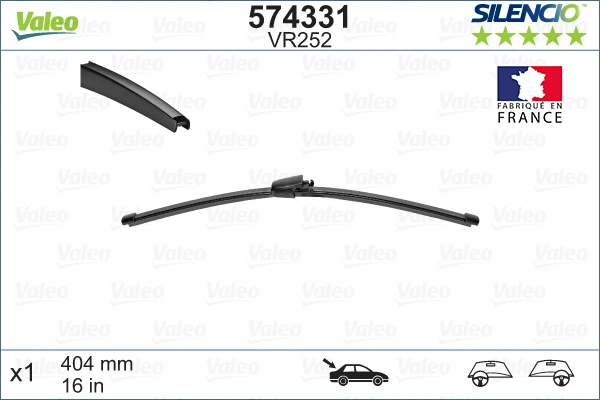 Limpiaparabrisas posterior VALEO 574331