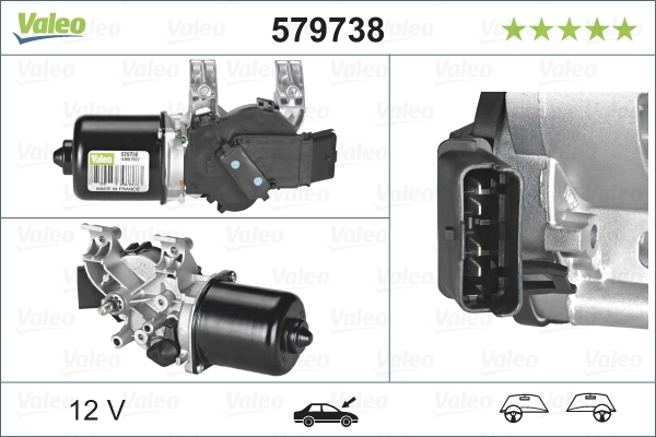 Comprar 579738 VALEO Motor limpiaparabrisas