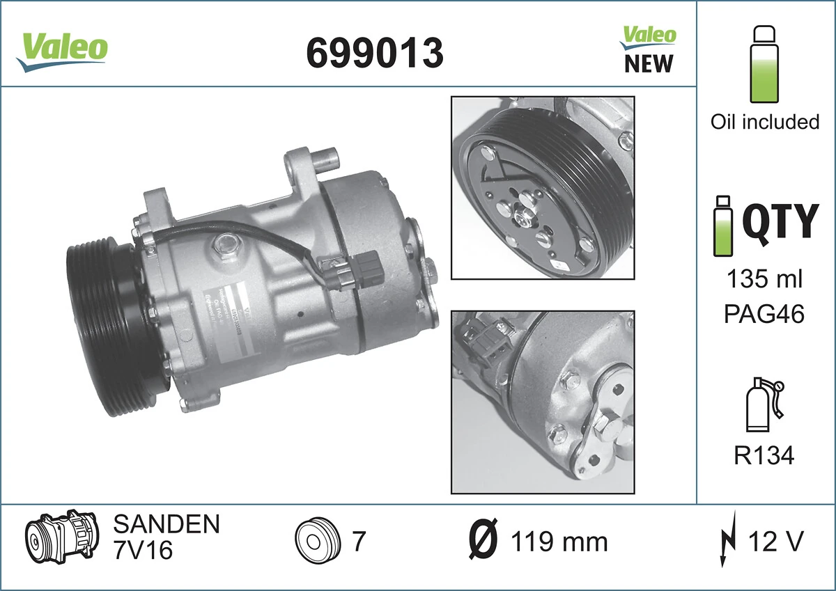 Compresor de aire acondicionado 1135290 VAG
