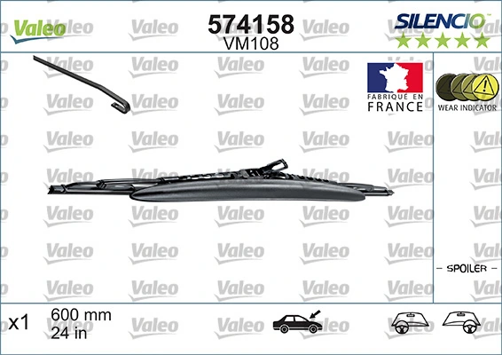 Limpiaparabrisas delantera VALEO 574158