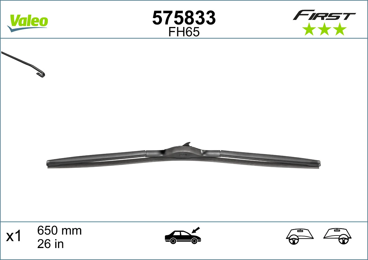 Comprar 575833 VALEO Escobilla del limpiaparabrisas del lado del conductor