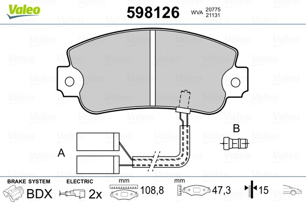 95202880 General Motors Pastillas delanteras