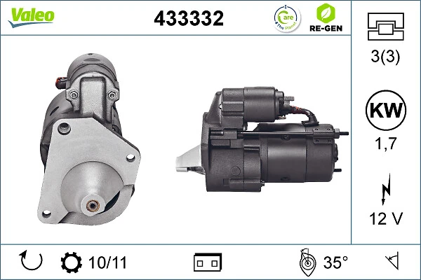 Comprar 433332 VALEO Motores de arranque