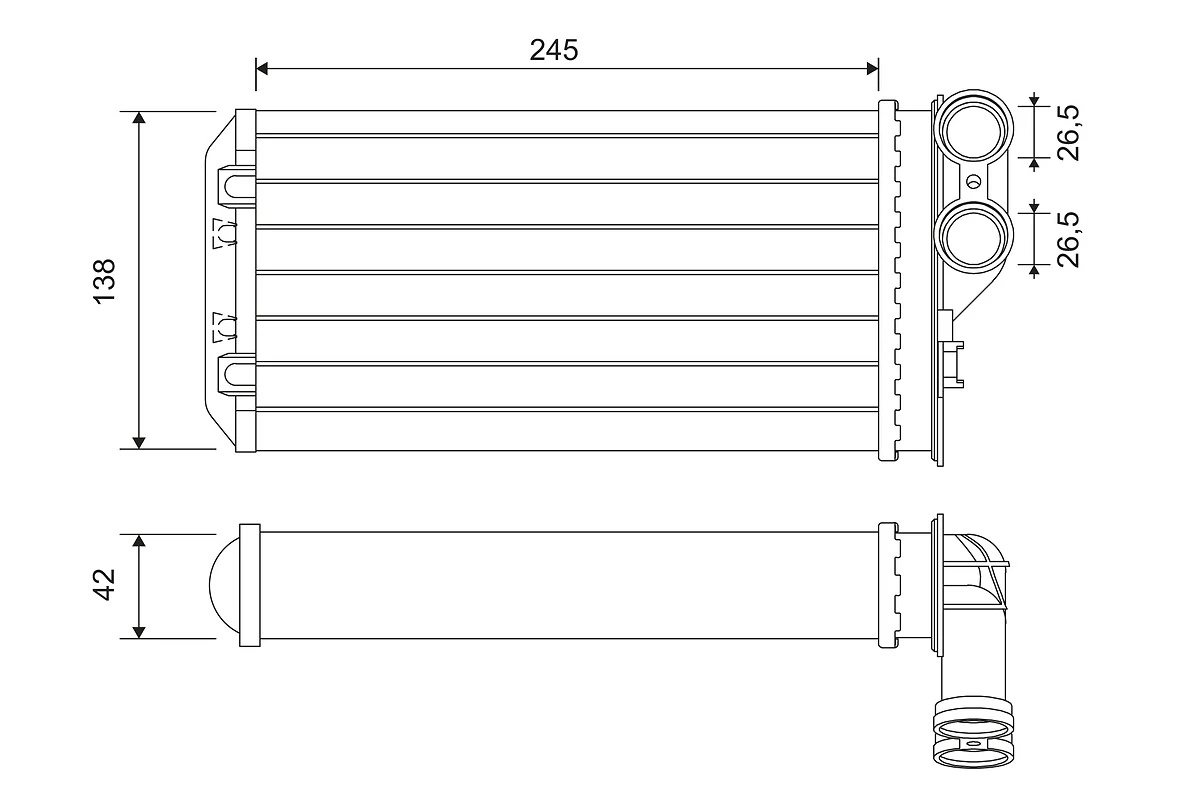 Radiador calefacción para Citroen C4 