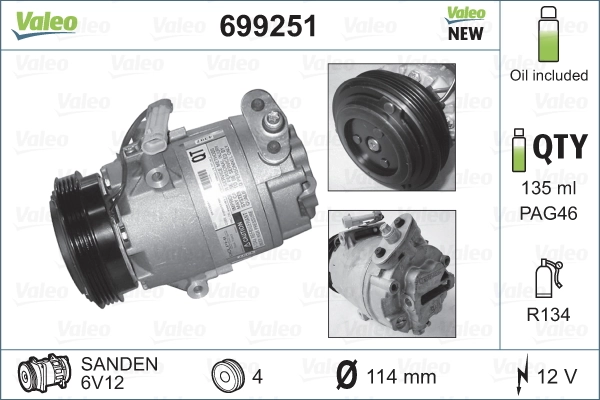 699251 VALEO Compresor climatizador
