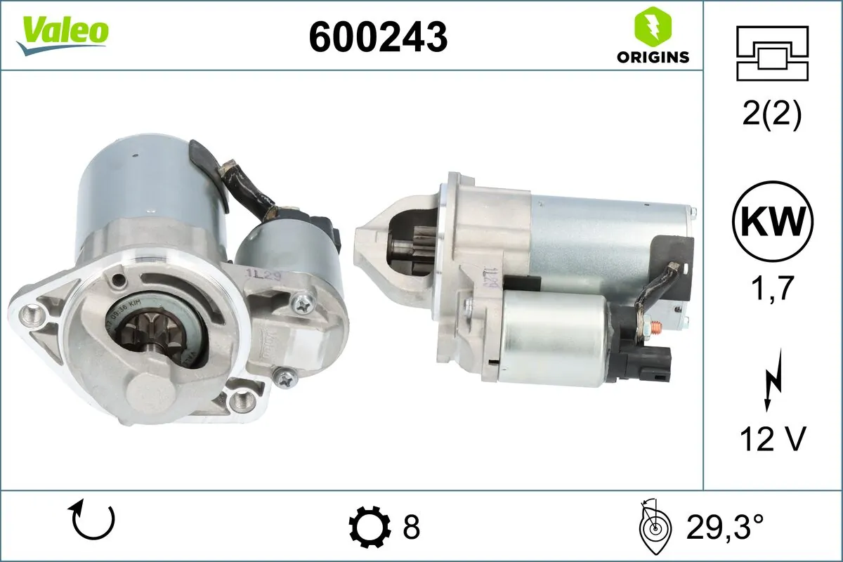 Comprar 600243 VALEO Motores de arranque