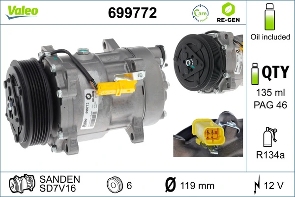 9646416780 VAG Compresor climatizador