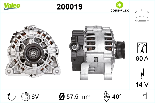 Alternador 9649611388 Fiat/Alfa/Lancia
