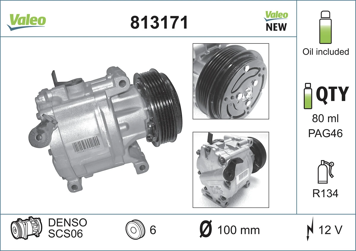 Comprar 813171 VALEO Compresor de aire acondicionado coche