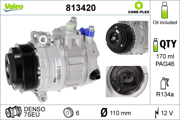 Comprar 813420 VALEO Compresor de aire acondicionado coche