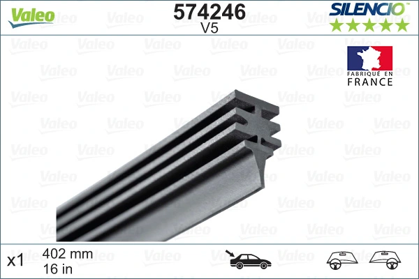 Comprar 574246 VALEO Limpiaparabrisas traseros