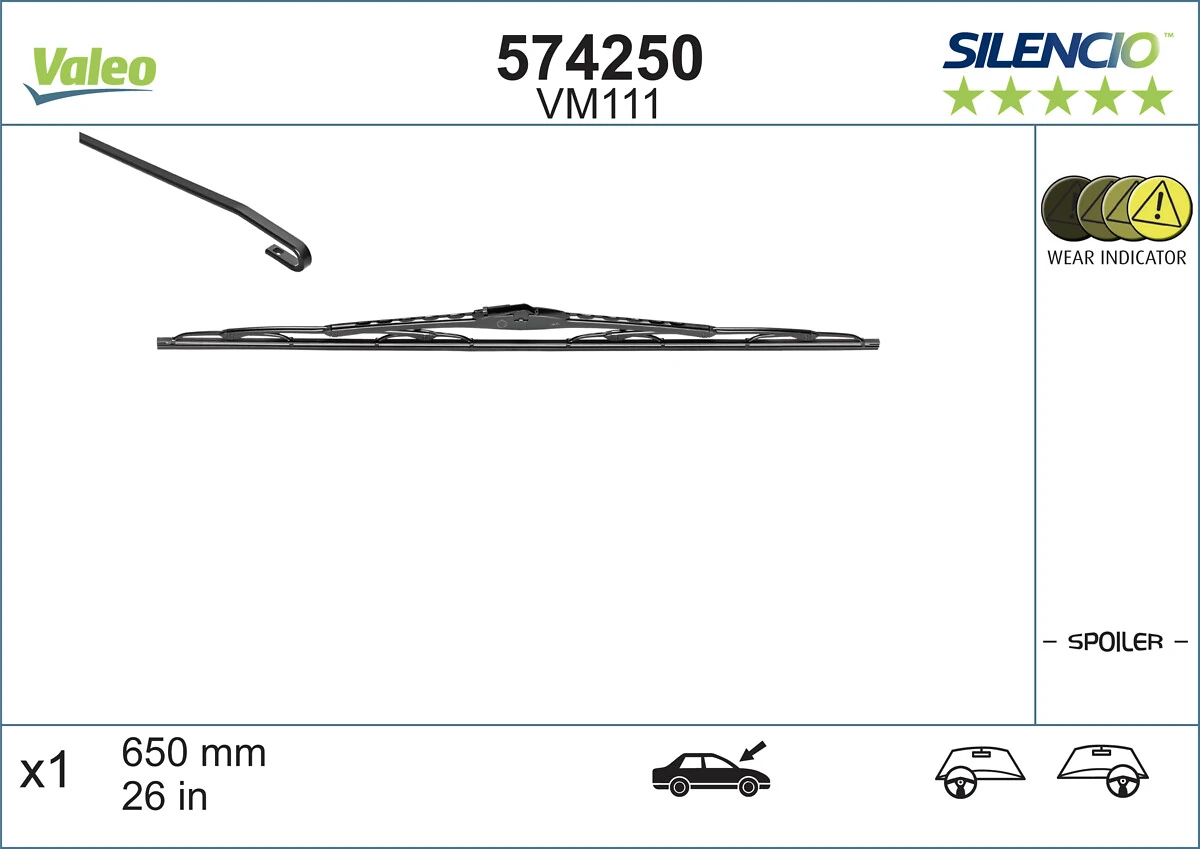 Escobilla del limpiaparabrisas del lado del conductor VALEO 574250 precio, desde 12,56 EUR