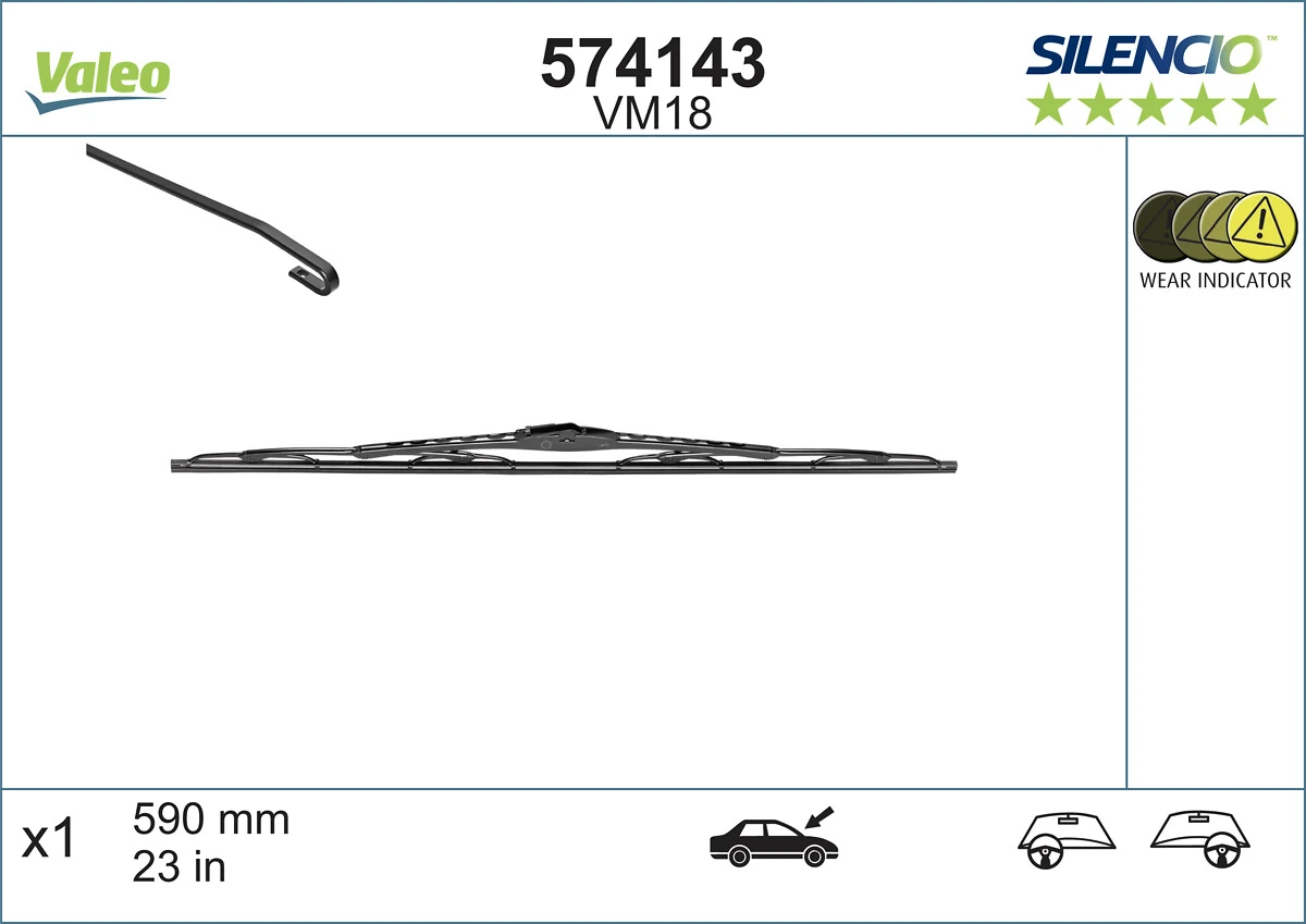 Escobilla del limpiaparabrisas del lado del pasajero VALEO 574143 precio, desde 16,62 EUR