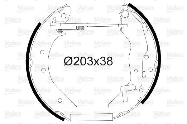 Zapatas de freno de tambor traseras VALEO 554866