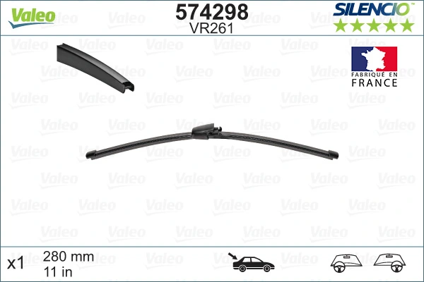 Limpiaparabrisas posterior VALEO 574298