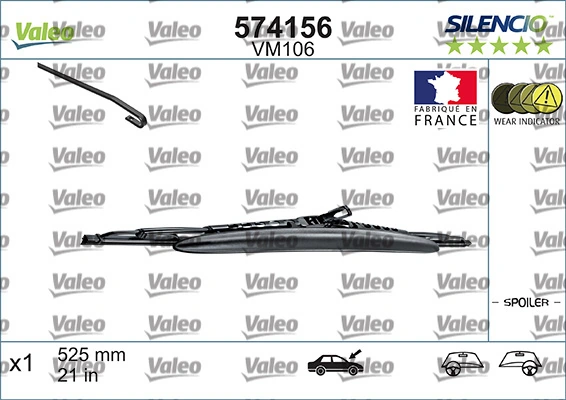 Comprar 574156 VALEO Juego de escobillas de luna delantera, 2 piezas