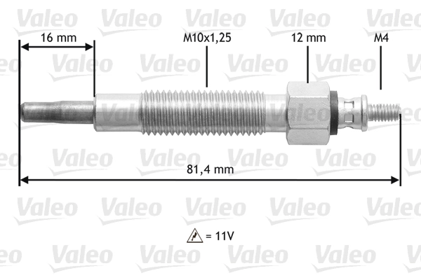 345186 VALEO Bujías de calentamiento