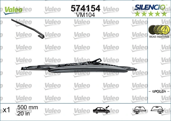 Escobilla del limpiaparabrisas del lado del pasajero VALEO 574154 precio, desde 9,05 EUR