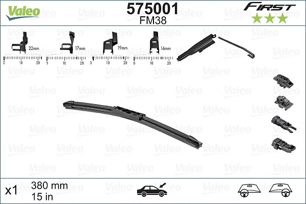 Comprar 575001 VALEO Escobilla del limpiaparabrisas del lado del pasajero