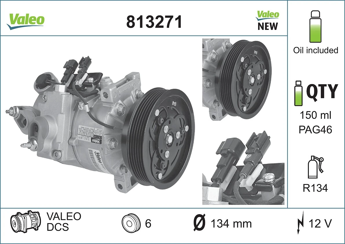 Compresor de aire acondicionado PXC161685 Sanden