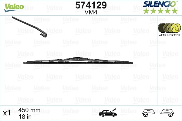 Escobilla del limpiaparabrisas del lado del pasajero VALEO 574129 precio, desde 7,84 EUR