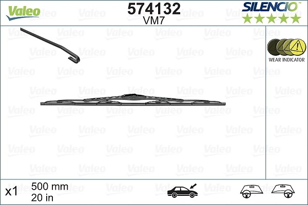 Escobilla del limpiaparabrisas del lado del pasajero VALEO 574132 precio, desde 7,63 EUR