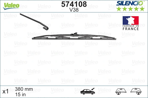 Comprar 574108 VALEO Limpiaparabrisas traseros