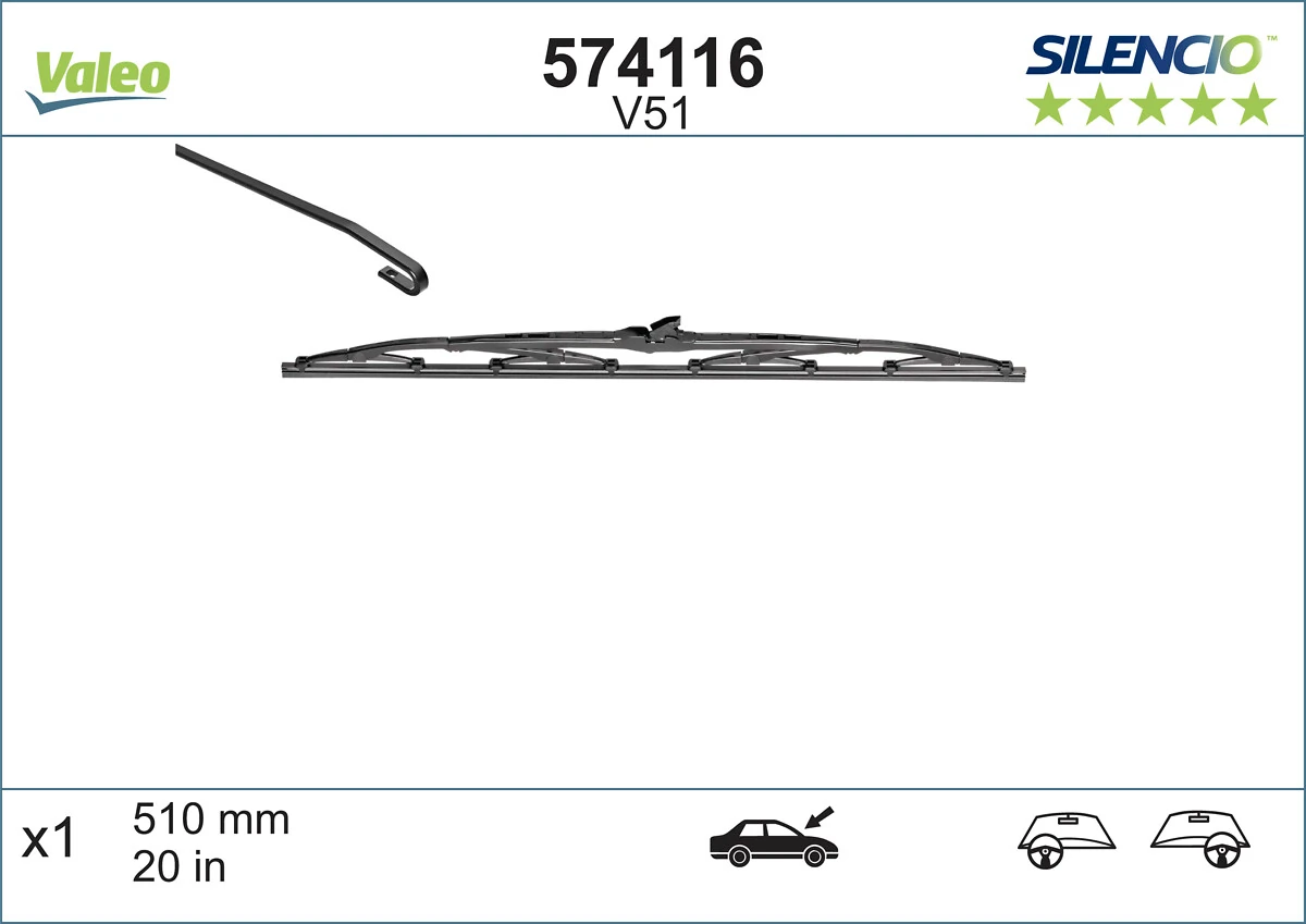 Escobilla del limpiaparabrisas del lado del pasajero VALEO 574116 precio, desde 4,66 EUR