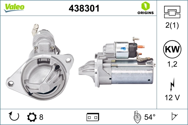 Comprar 438301 VALEO Motores de arranque