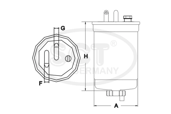  Filtro de combustible Subaru Outback 2