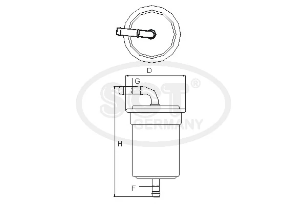 Filtro de combustible KF3320490 NIPPON MOTORS