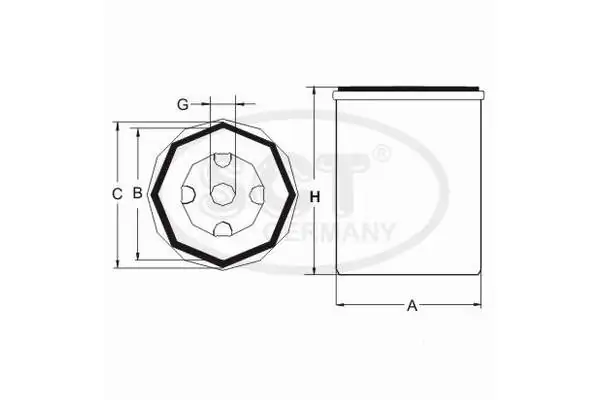Filtro de gasoil Foton 1402002