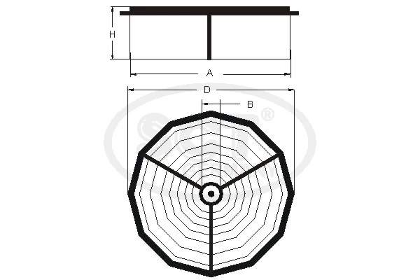 Filtro de aire 4310069 Opel