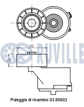 Rodillo tensor correa poli V Fiat Scudo furgoneta (270) (2007 - 2016) precio, desde 11,98 EUR