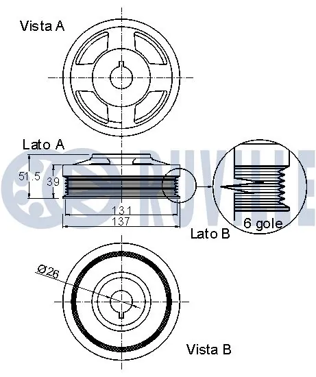  Polea de cigüeñal Chevrolet Aveo 1