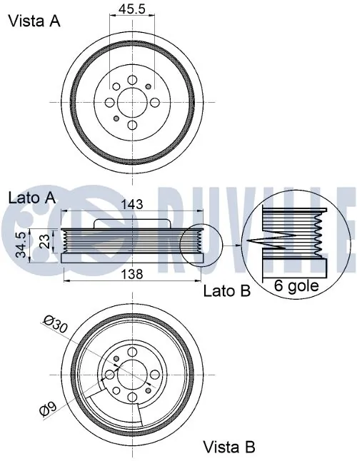 Polea del cigüeñal Audi 80 B2 sedán (81, 85) (1978 - 1986) precio, desde 66,79 EUR