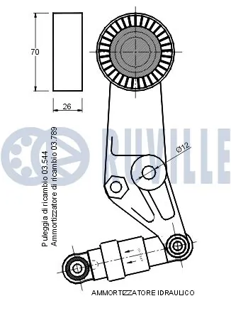540602 Ruville Tensor de correa de alternador