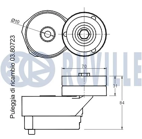 Tensor de correa de alternador para Land Rover Discovery II LJ ,LT
