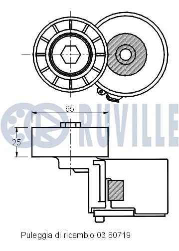 541412 Ruville Tensor de correa de alternador