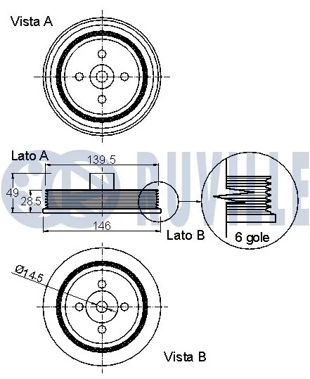 520256 Ruville Dámper