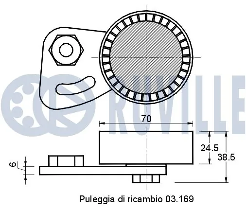 540813 Ruville Tensor de correa de alternador