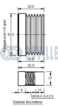 542178 Ruville Rueda libre alternador 