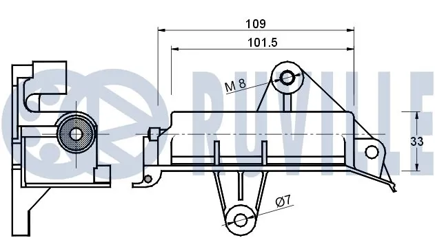 541092 Ruville Tensor, correa dentada