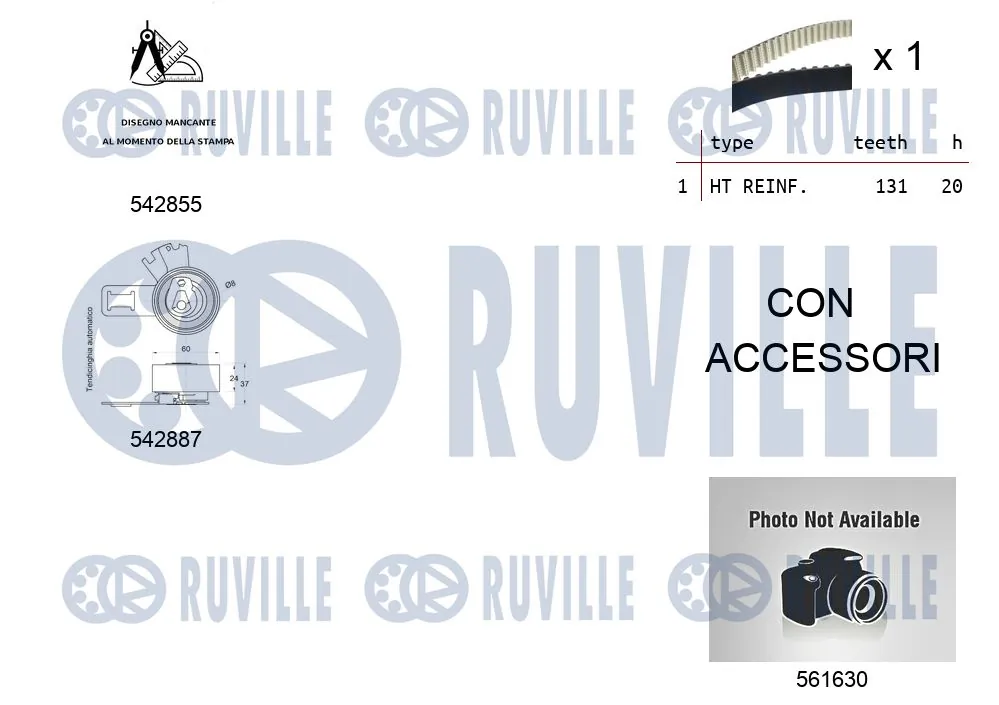 5504971 Ruville Kit correa de distribución