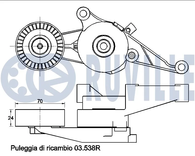 Rodillo tensor Polcar RC1600