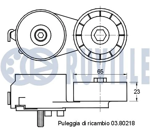 541495 Ruville Tensor de correa de alternador